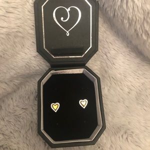 Brighton heart earrings. Never worn. Silver & gold